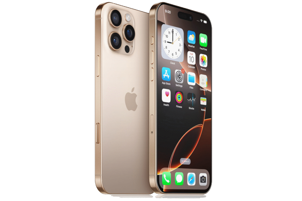 Isoleret billede af iPhone 16 fra forskellige vinkler.